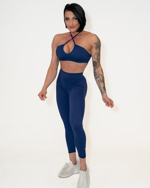 Bombshell Booty Boss Leggings - Crisp Navy