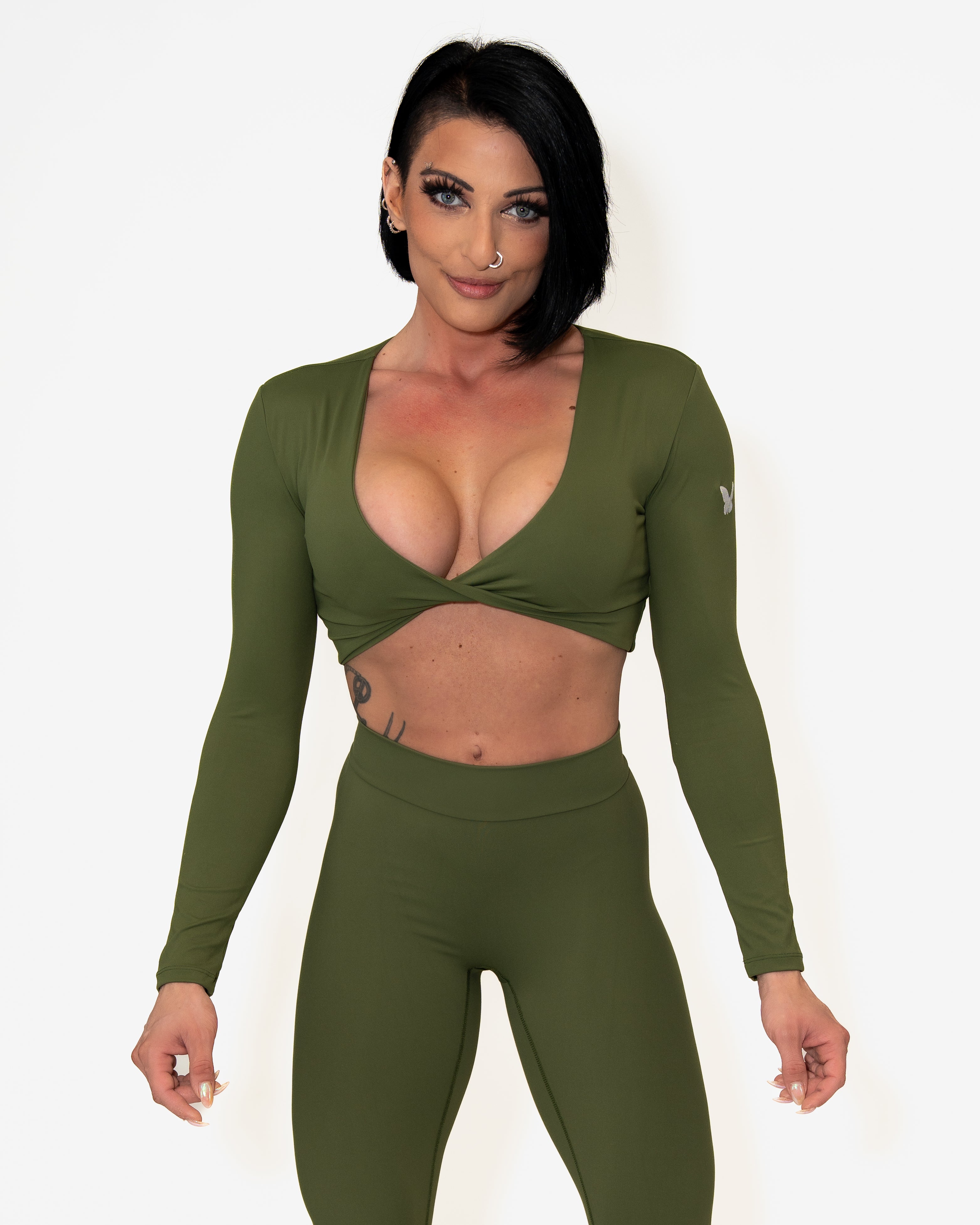 Bombshell Twist & Shout Top - Olive Obsession