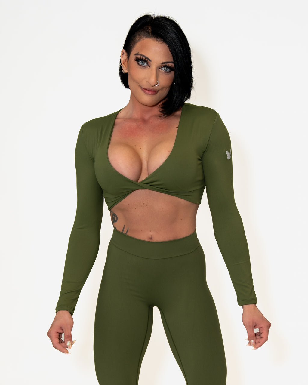 Bombshell Twist & Shout Top - Olive Obsession