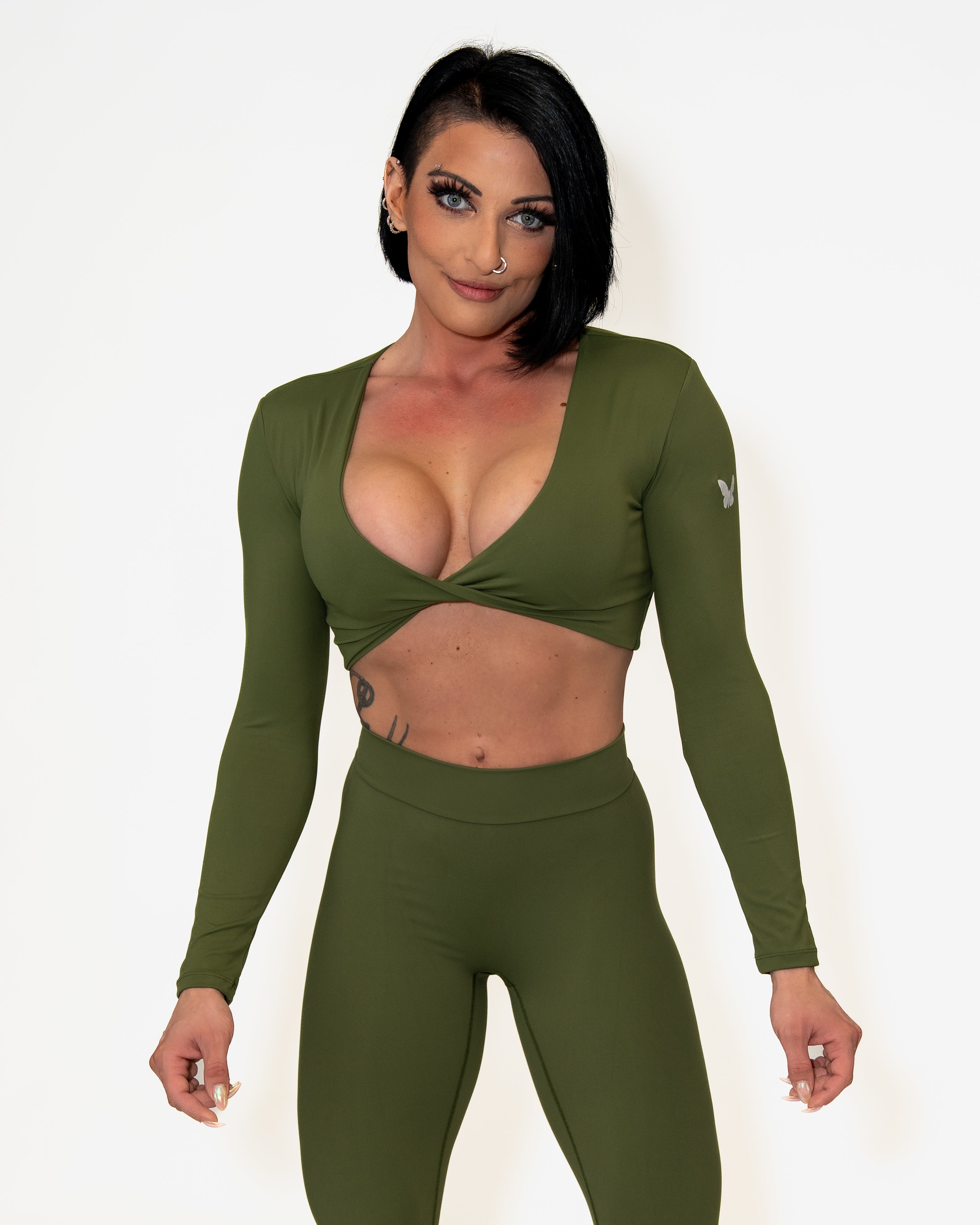 Bombshell Twist & Shout Top - Olive Obsession