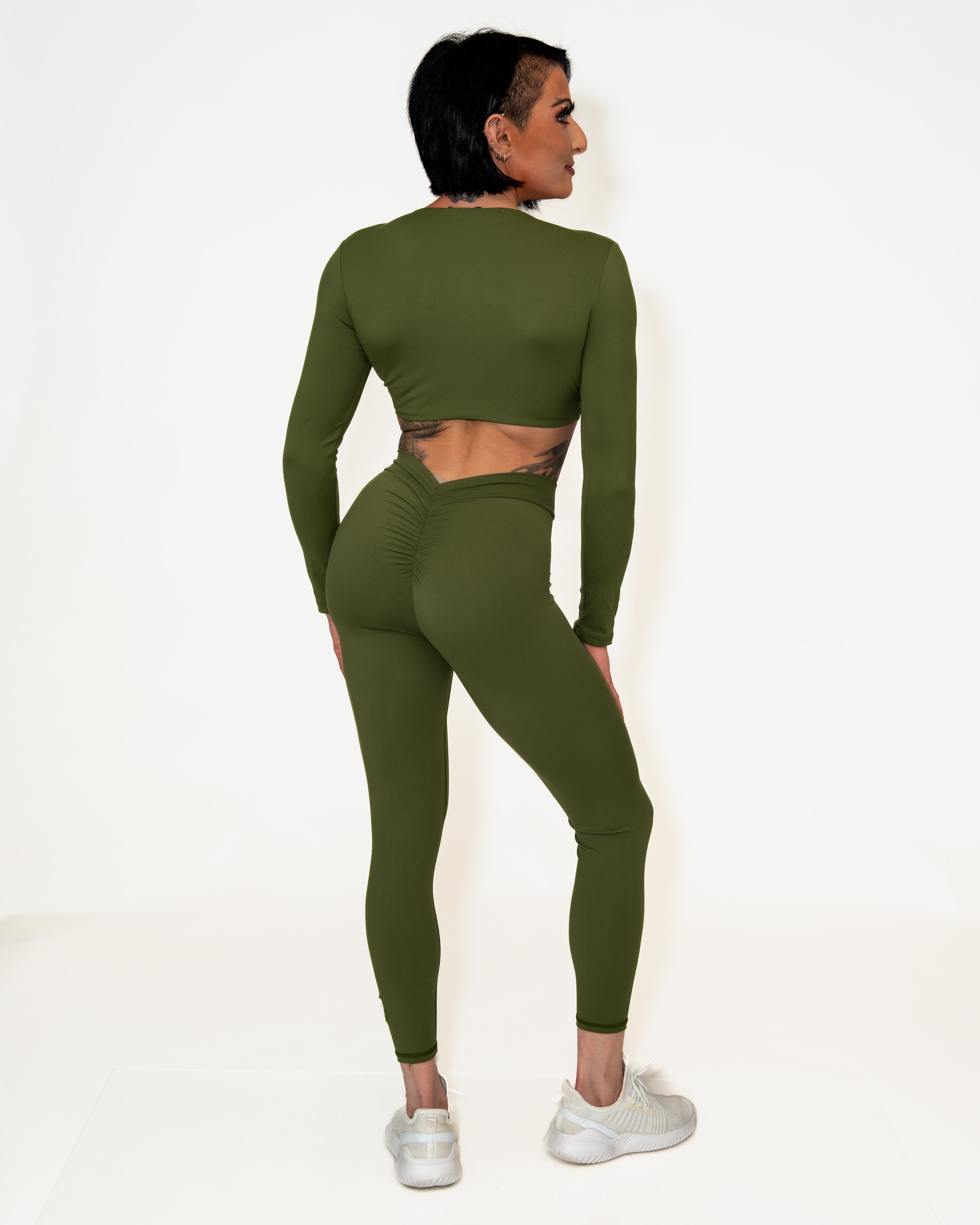 Bombshell Curve Command Leggings - Olive Obsession