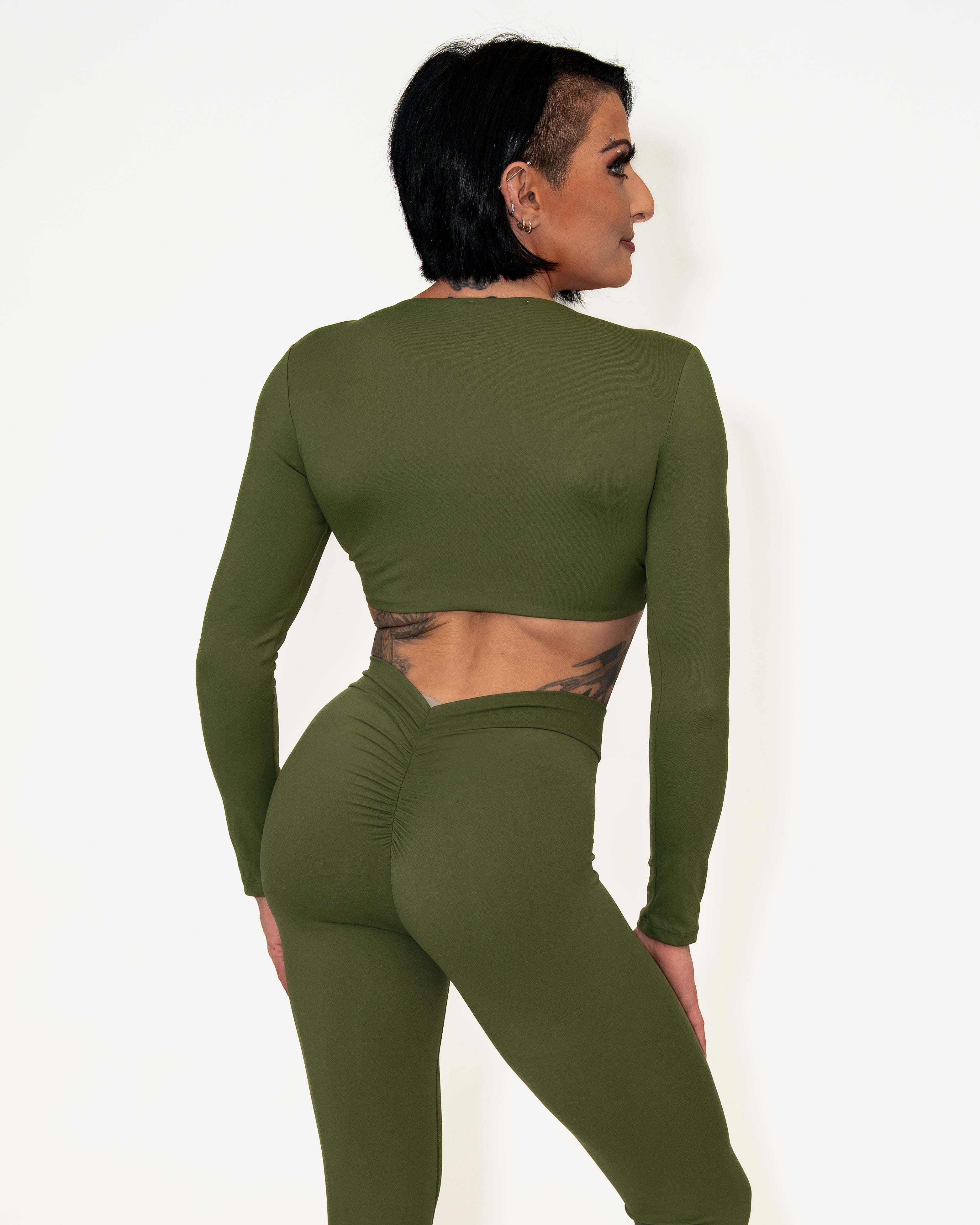 Bombshell Twist & Shout Top - Olive Obsession
