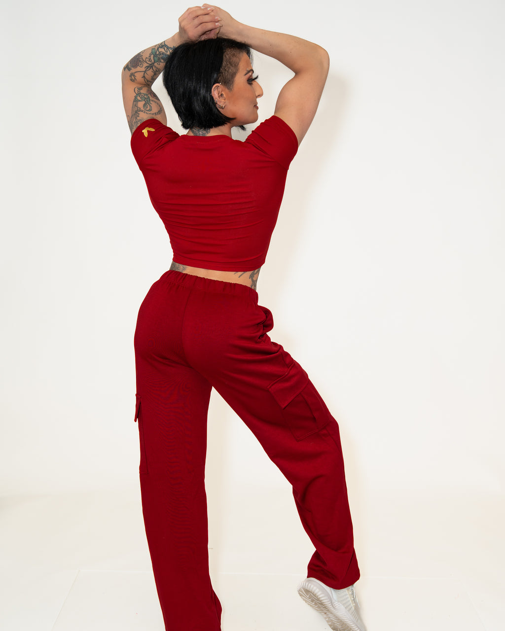 Bombshell ChillFit Cargo Pant - Red Velvet