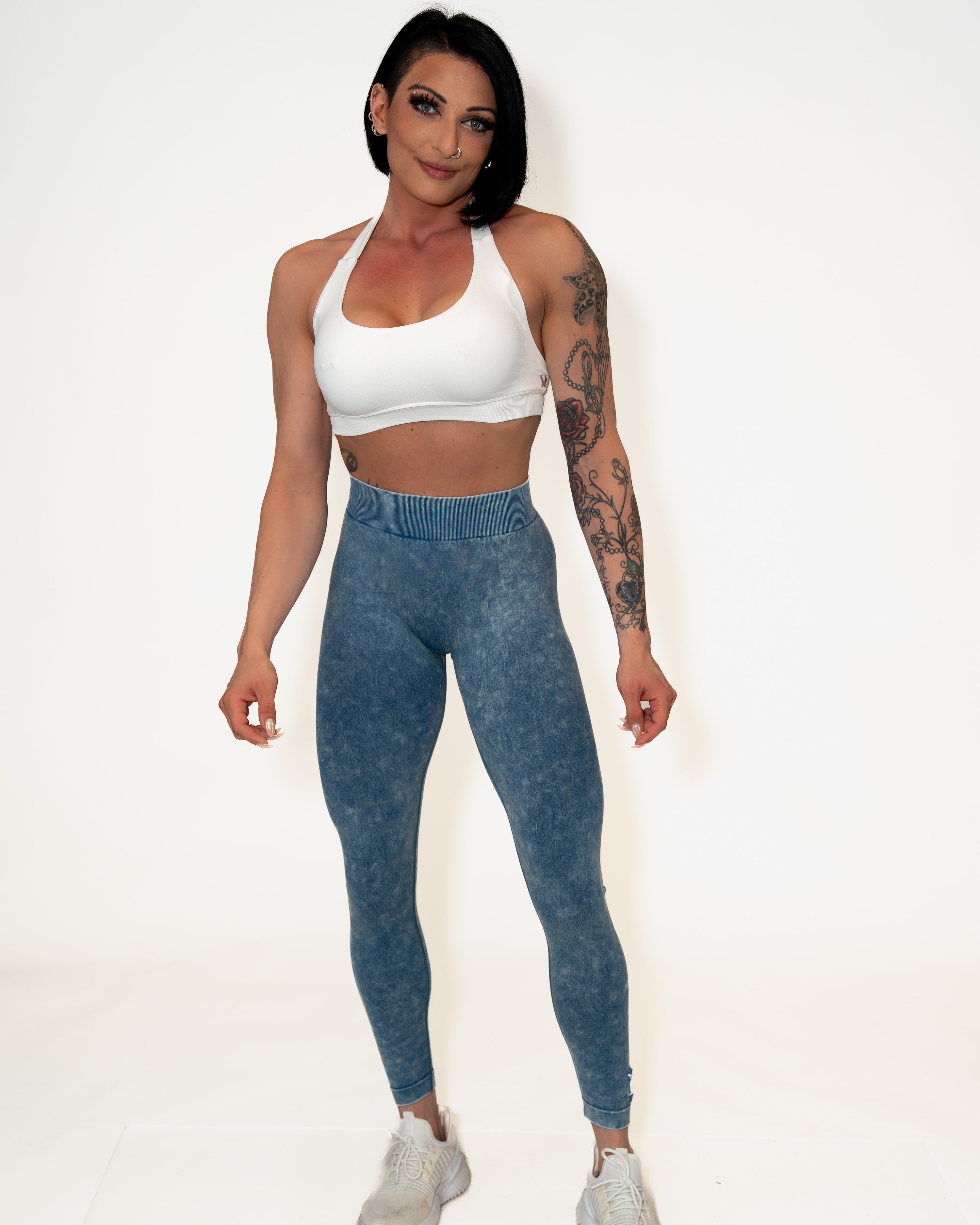 Bombshell Glute Game Leggings - Stonewash Denim