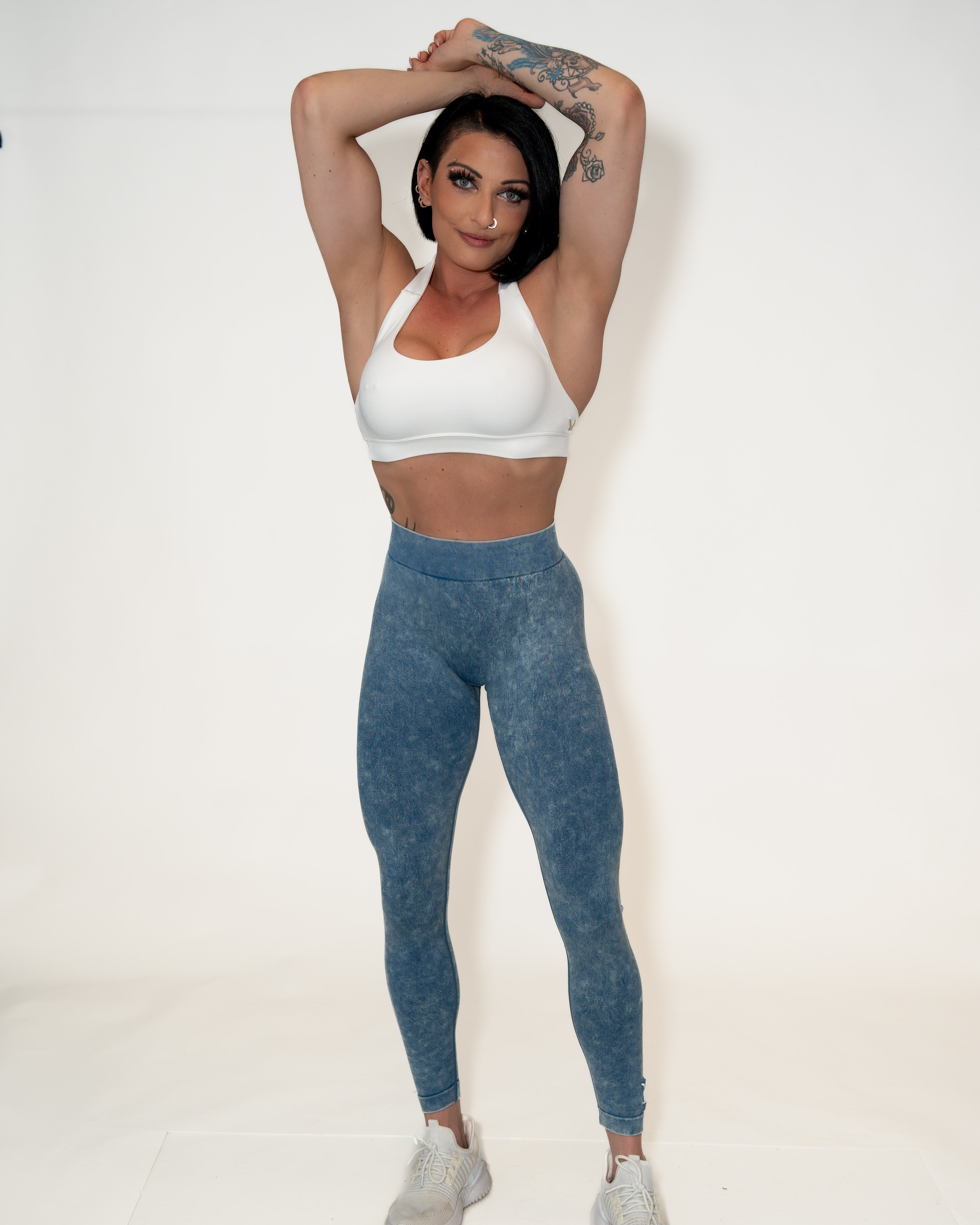 Bombshell Glute Game Leggings - Stonewash Denim