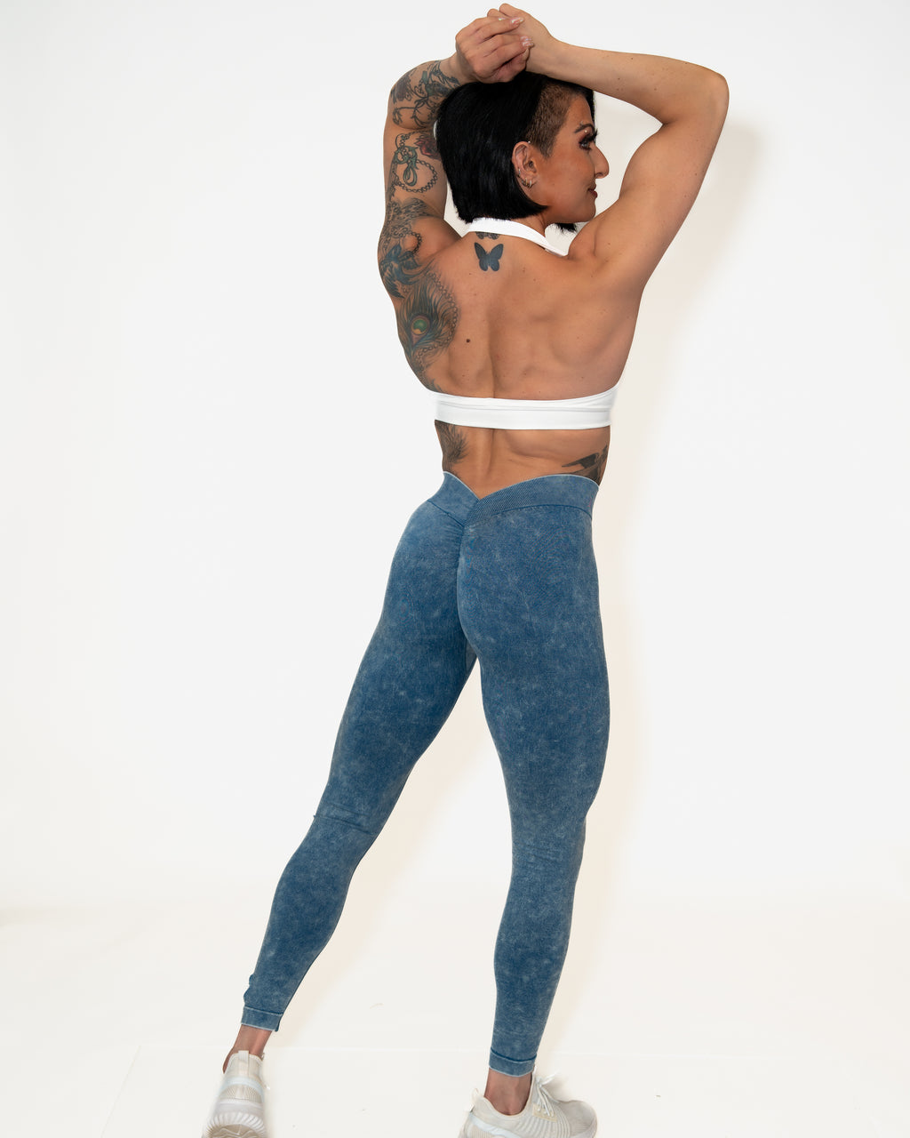 Bombshell Glute Game Leggings - Stonewash Denim
