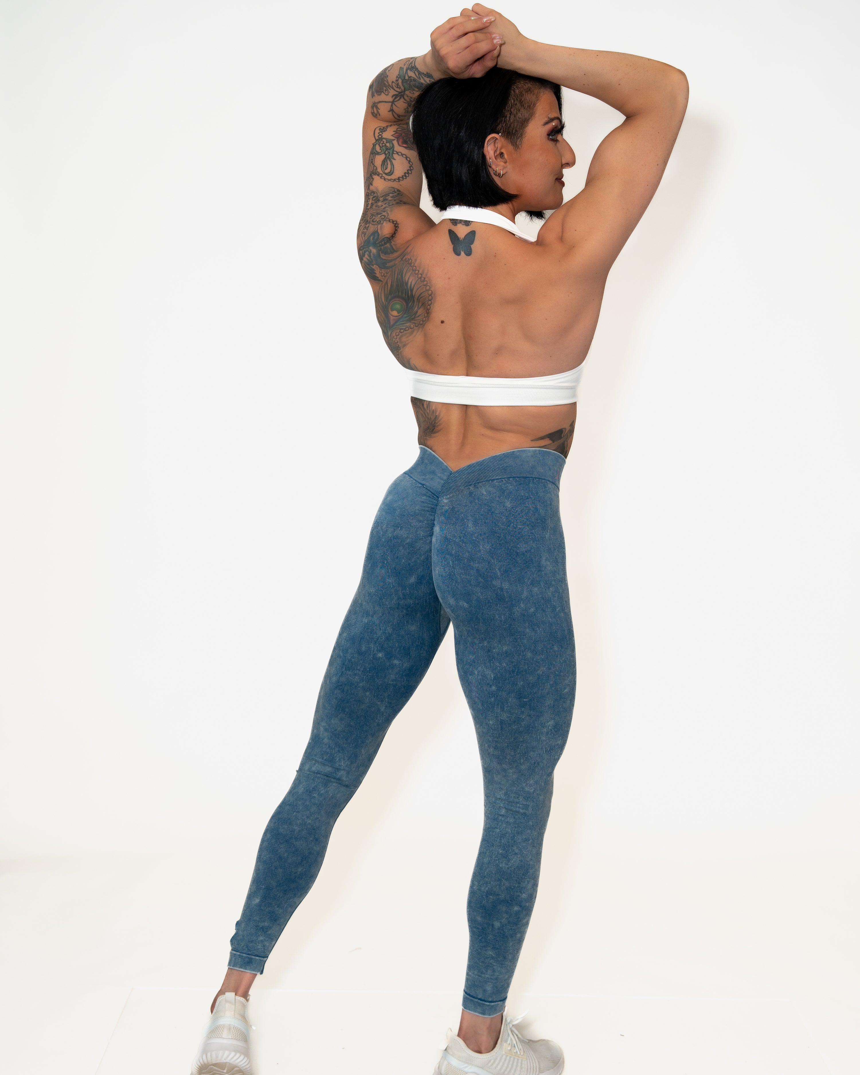 Bombshell Glute Game Leggings - Stonewash Denim