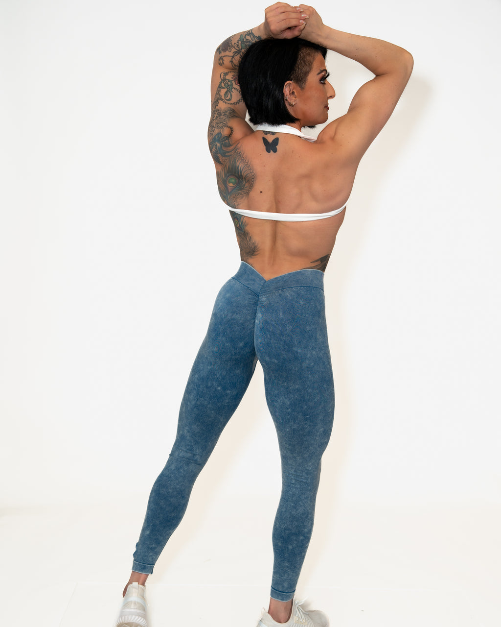 Bombshell Glute Game Leggings - Stonewash Denim