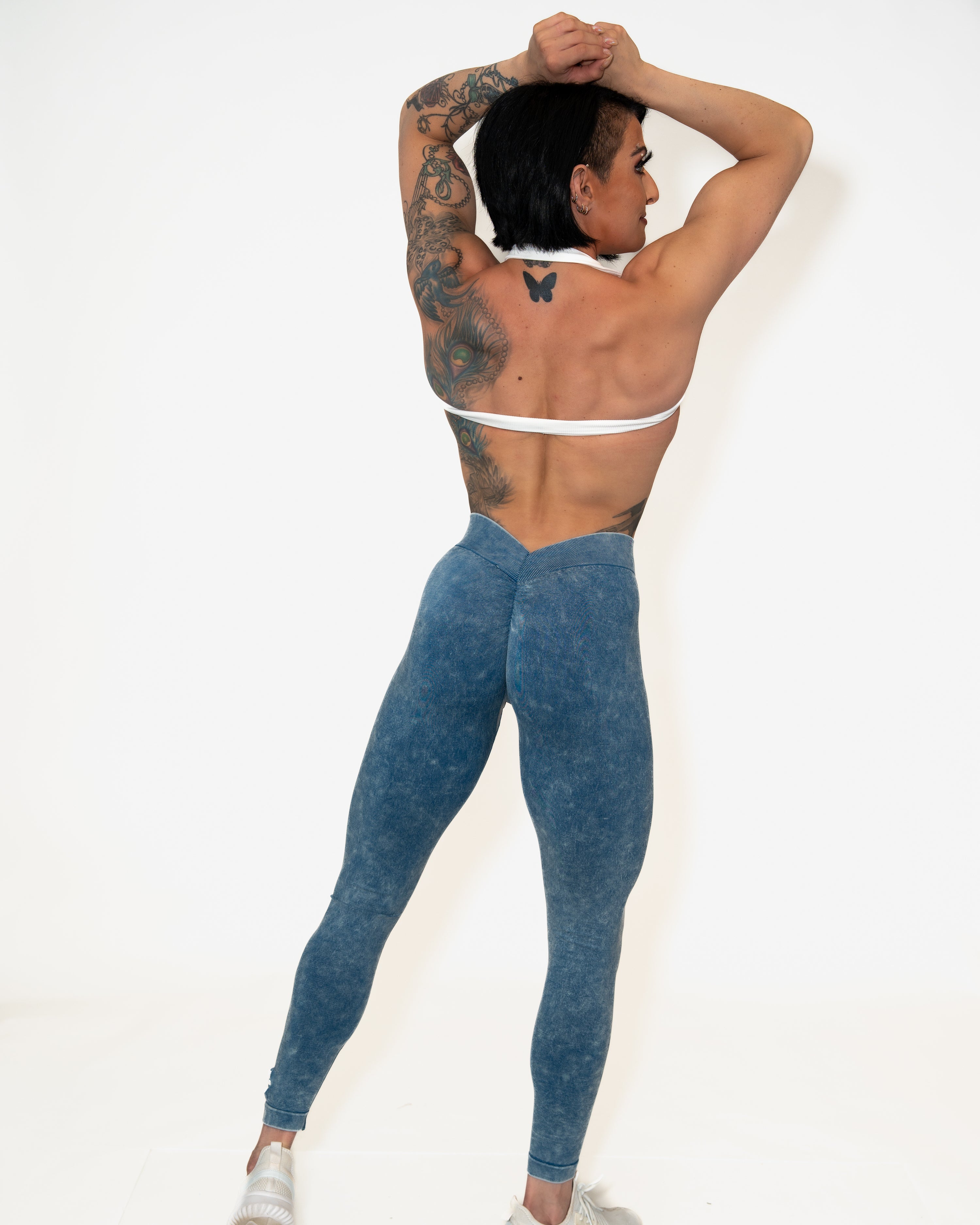 Bombshell Glute Game Leggings - Stonewash Denim