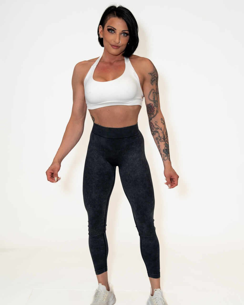 Bombshell Glute Game Leggings - Stonewash Black