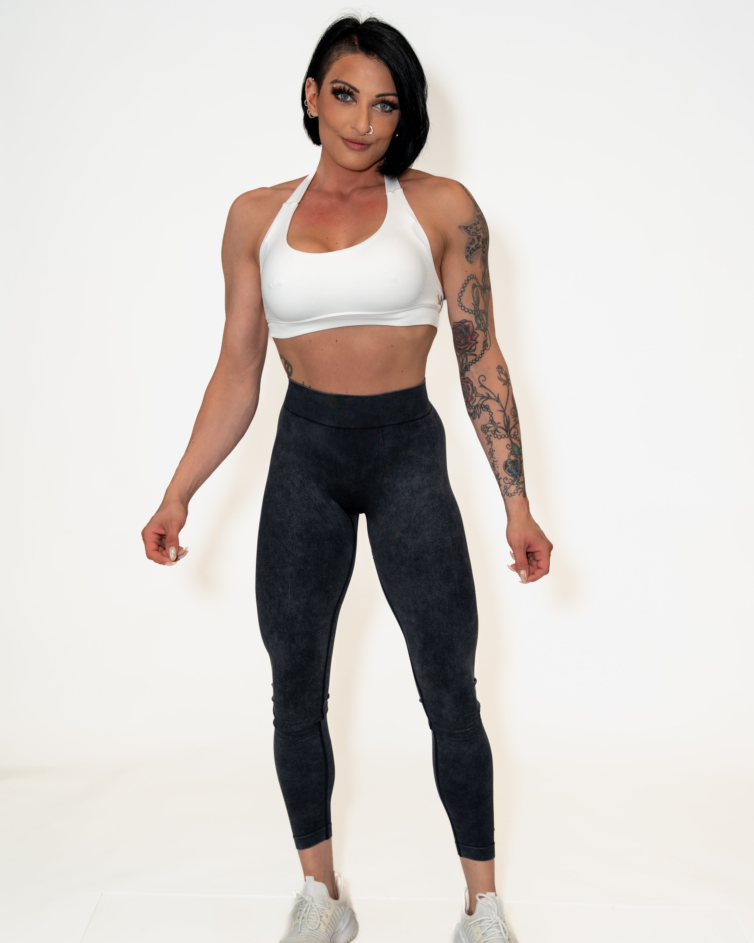 Bombshell Glute Game Leggings - Stonewash Black