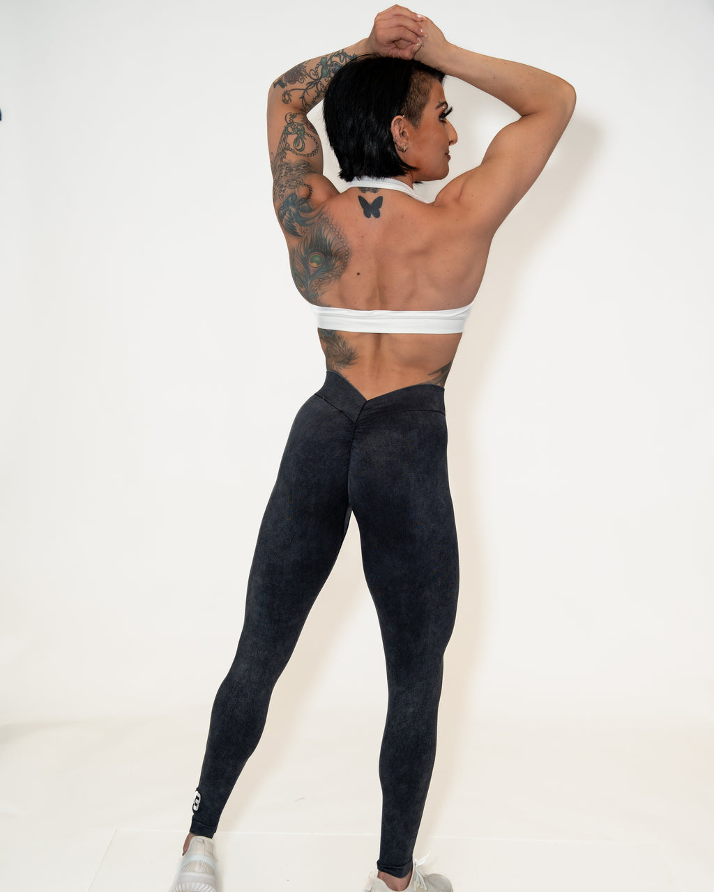 Bombshell Glute Game Leggings - Stonewash Black