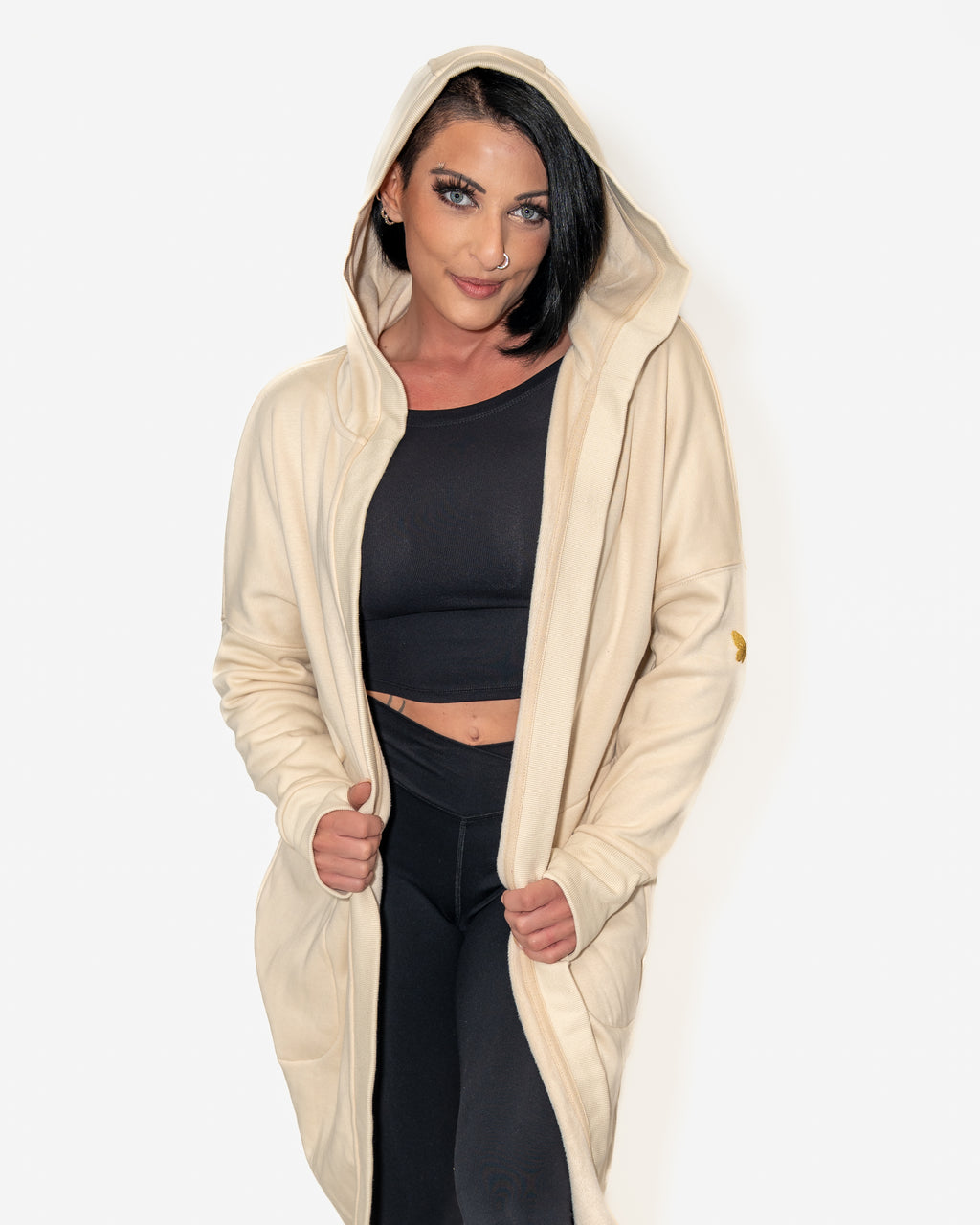Bombshell Luxe Gym Diva Cover-Up - Grace Kelly Cream