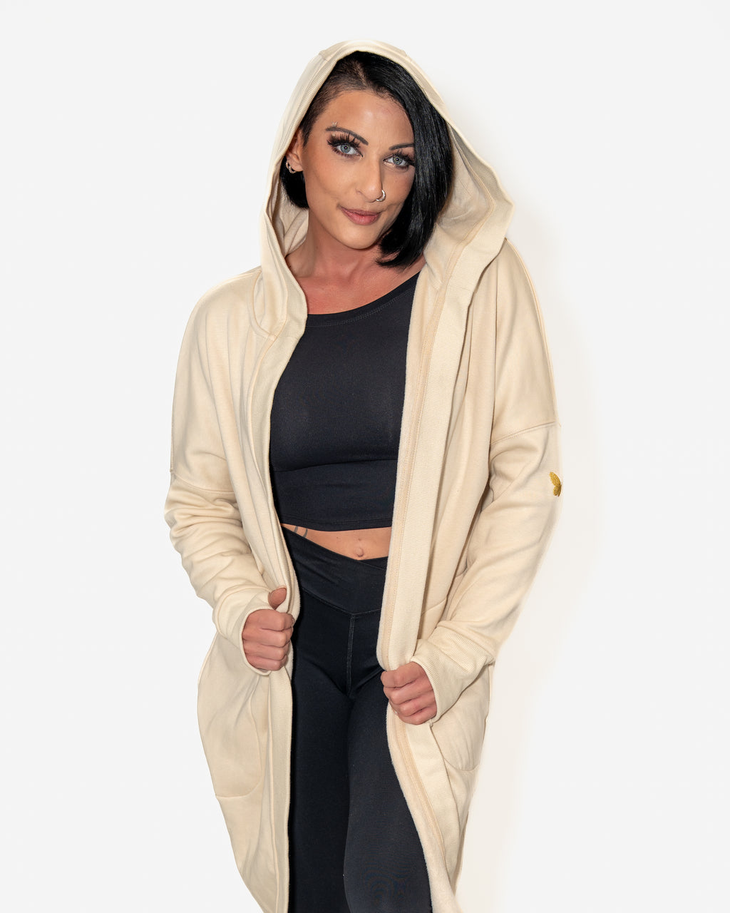 Bombshell Luxe Gym Diva Cover-Up - Grace Kelly Cream