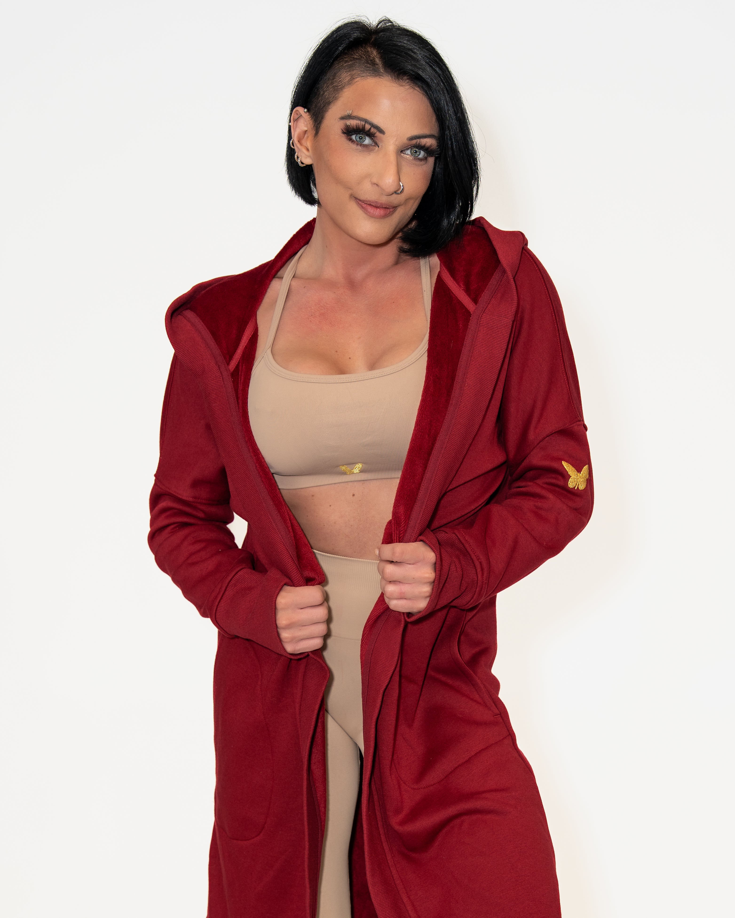 Bombshell Luxe Gym Diva Cover-Up - Red Velvet