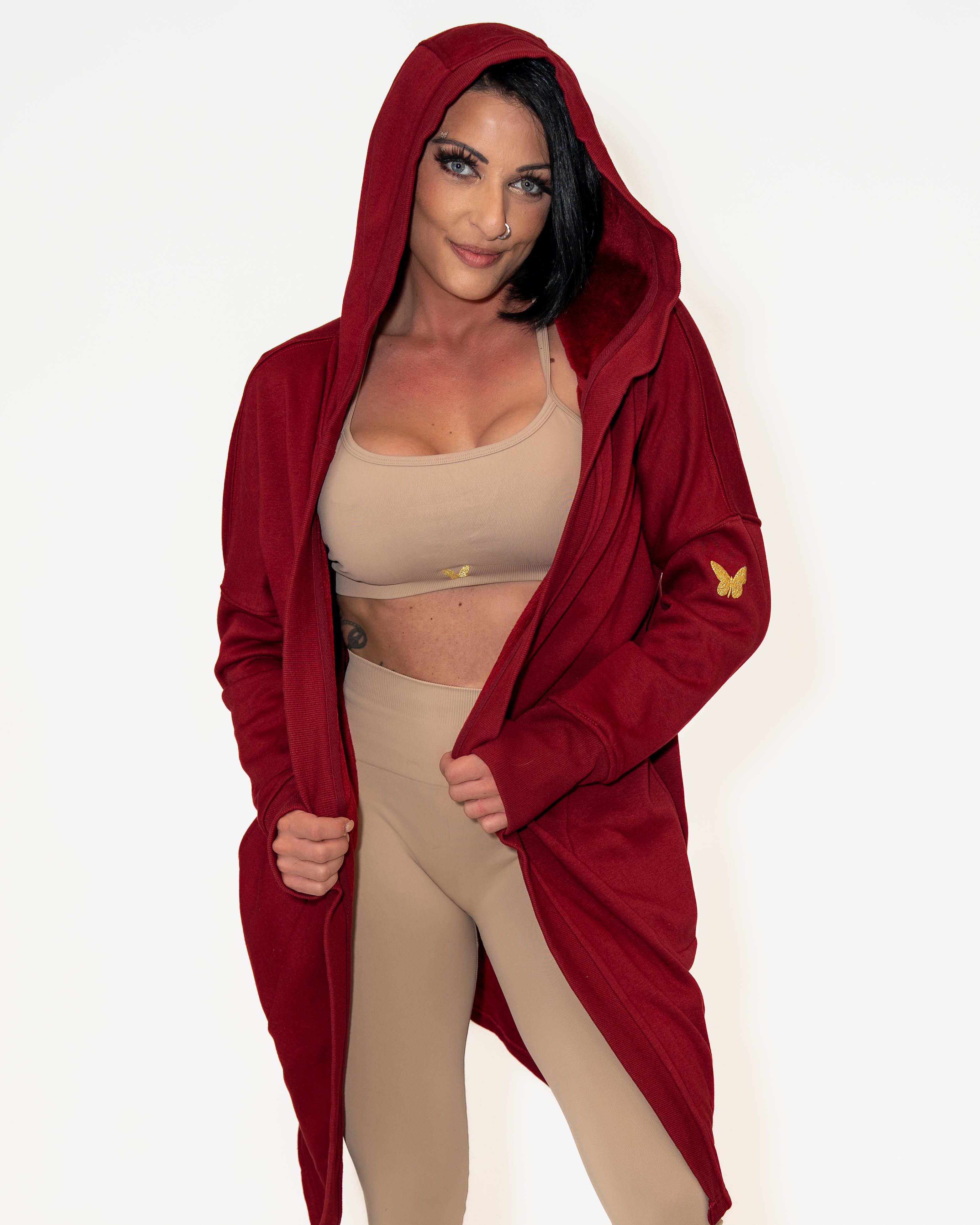 Bombshell Luxe Gym Diva Cover-Up - Red Velvet