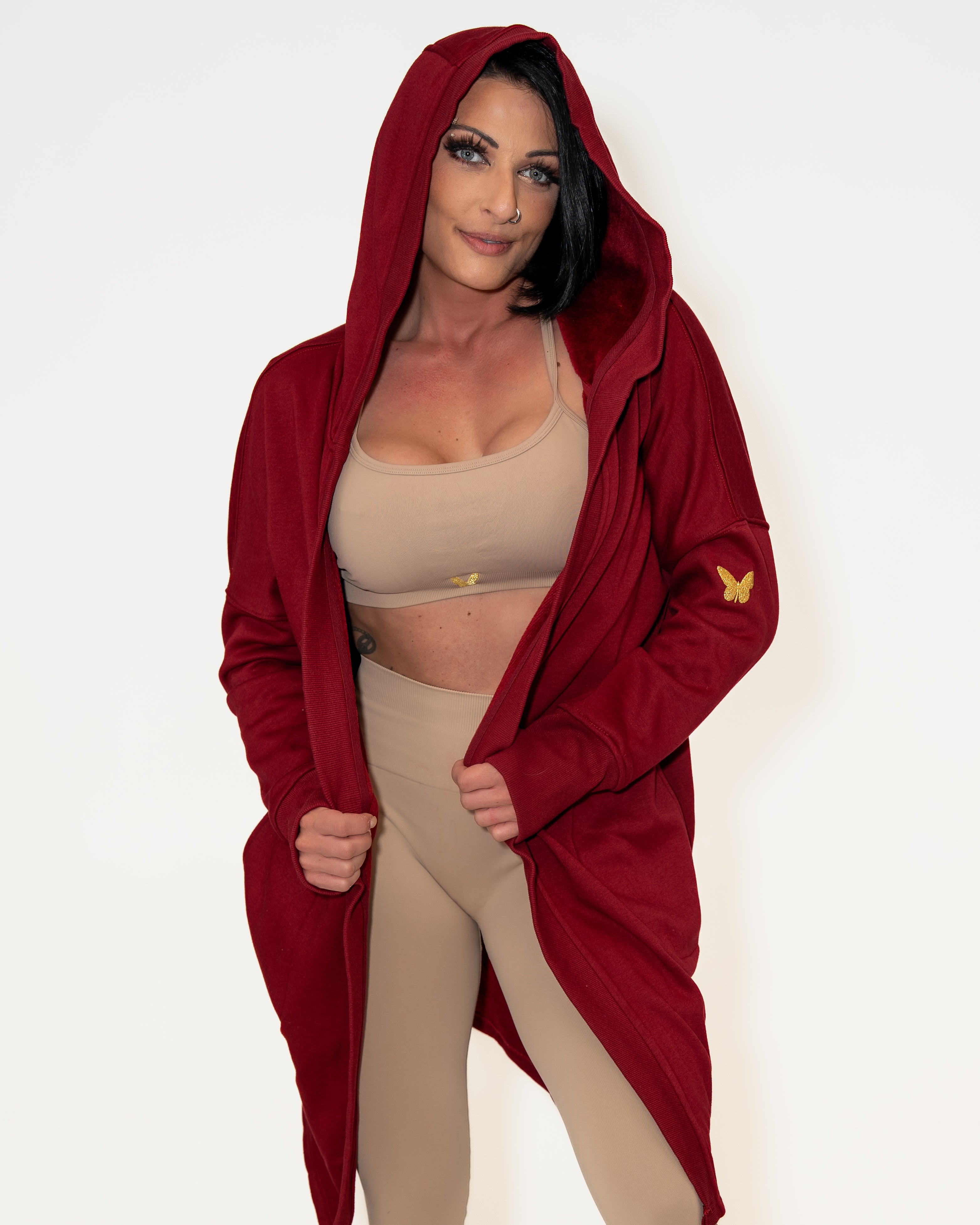 Bombshell Luxe Gym Diva Cover-Up - Red Velvet