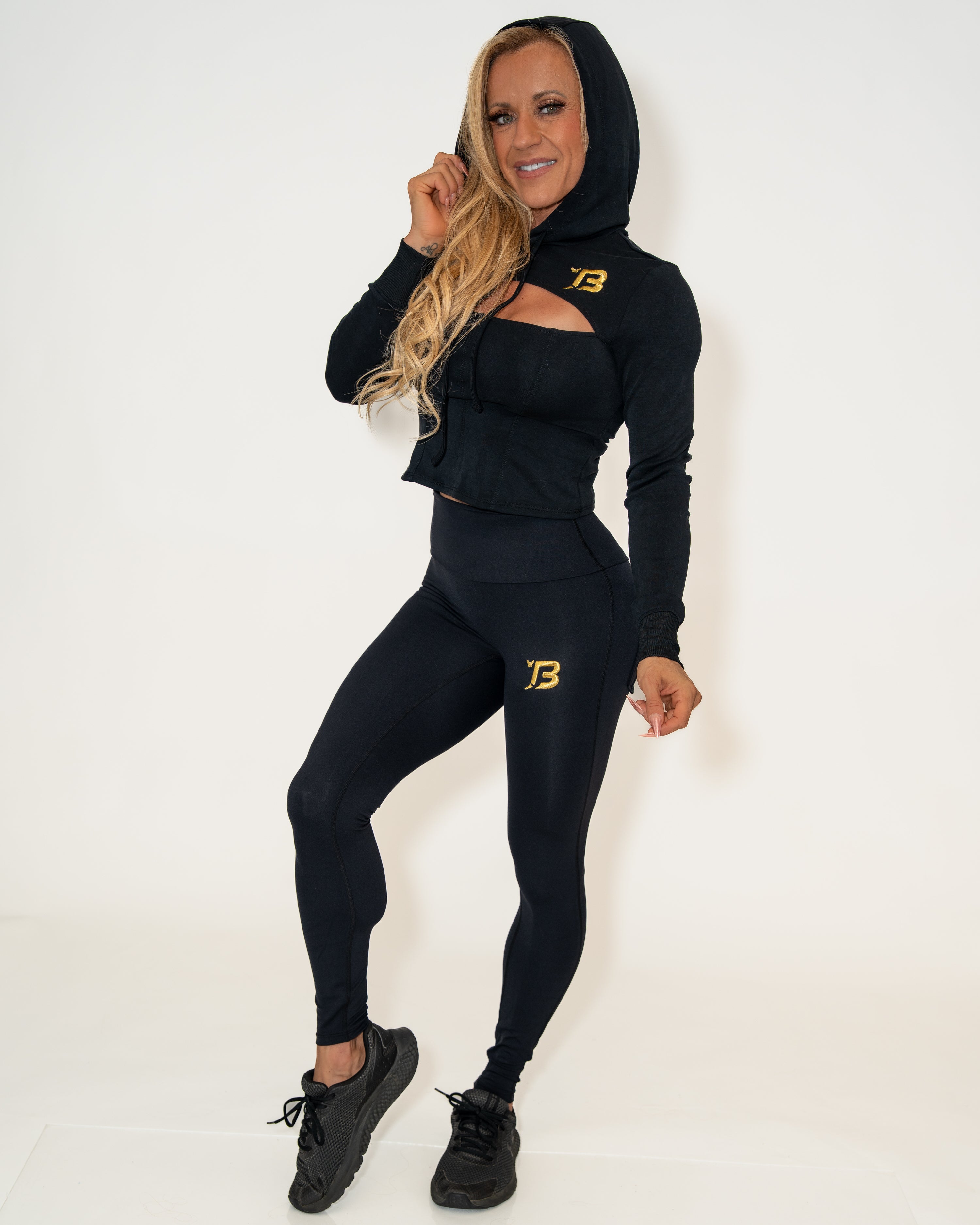 Bombshell Corset Command Hoodie - Not So Basic Black