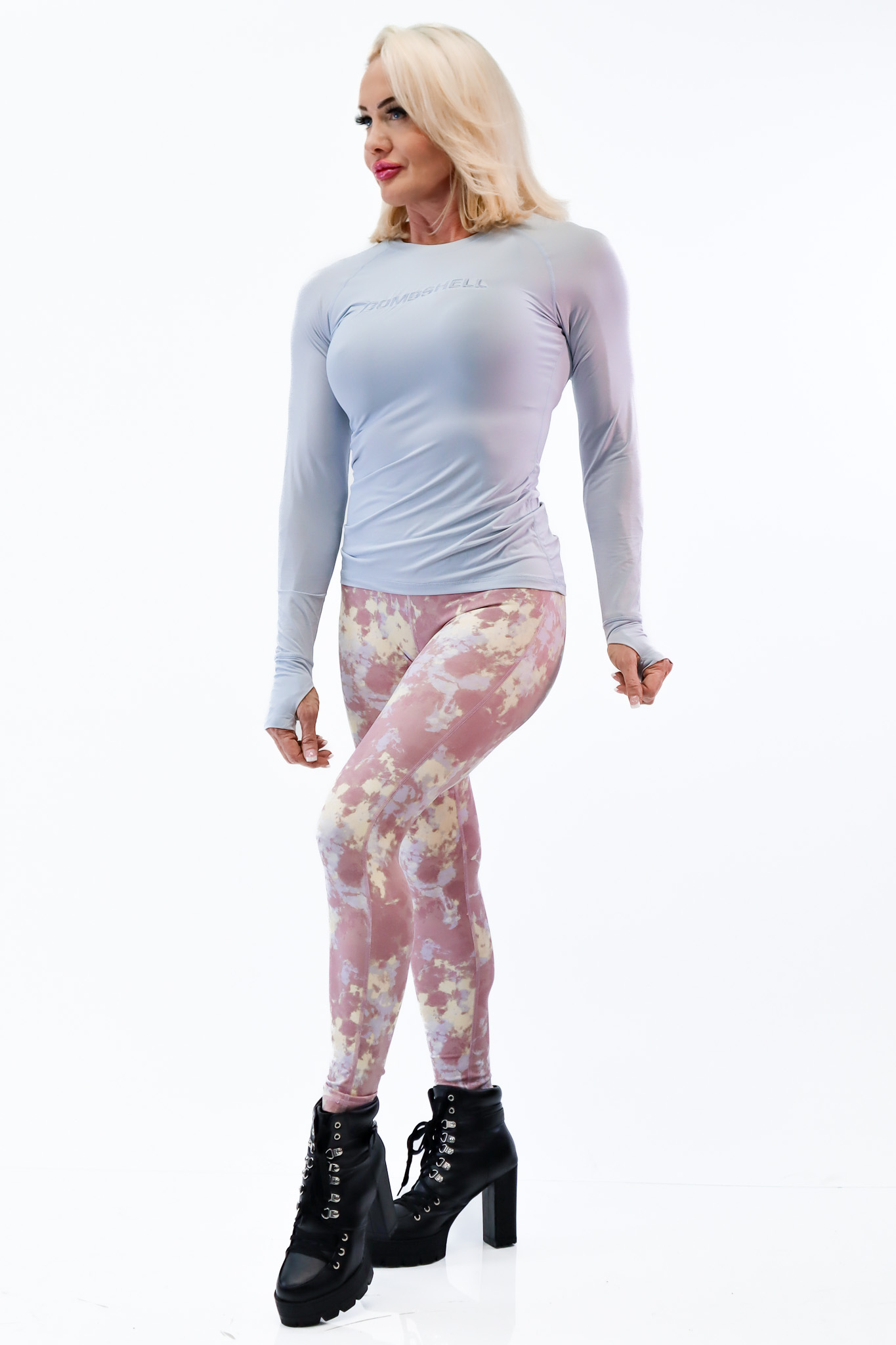 Bombshell Blush Tie Dye Leggings Bombshell Boutique Sportswear 9363