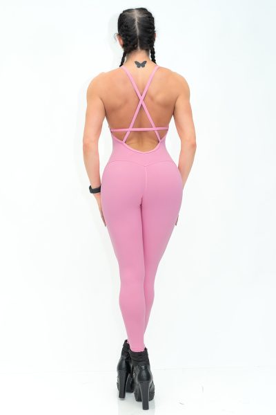 Bombshell Bare-Back Sasha Catsuit - Oh Baby Pink