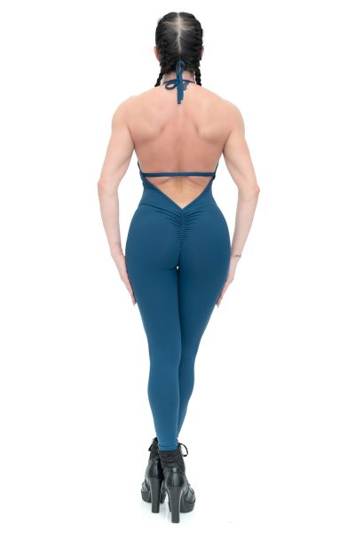 Bombshell Booty Pop Clarissa Catsuit - Deep Ocean Blue